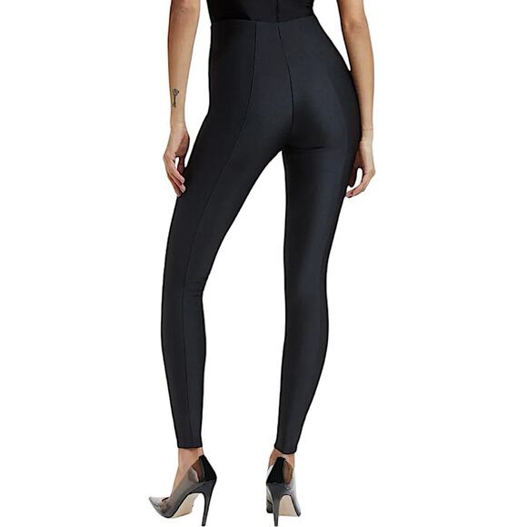 Good American Black Shine Compression Skinny Leggings - Picture 3 of 5